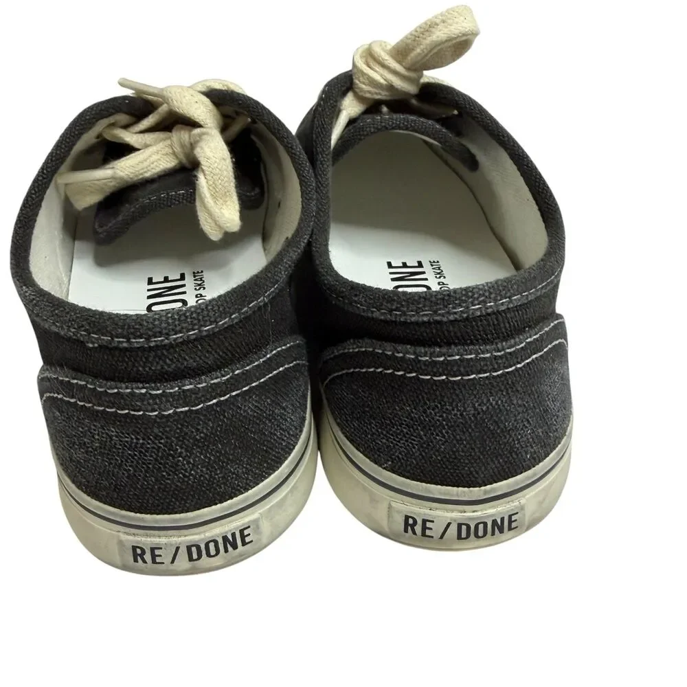 Re/Done 70s Low Top Skate Sneakers Shoes Women Faded Black 37 US 6.5